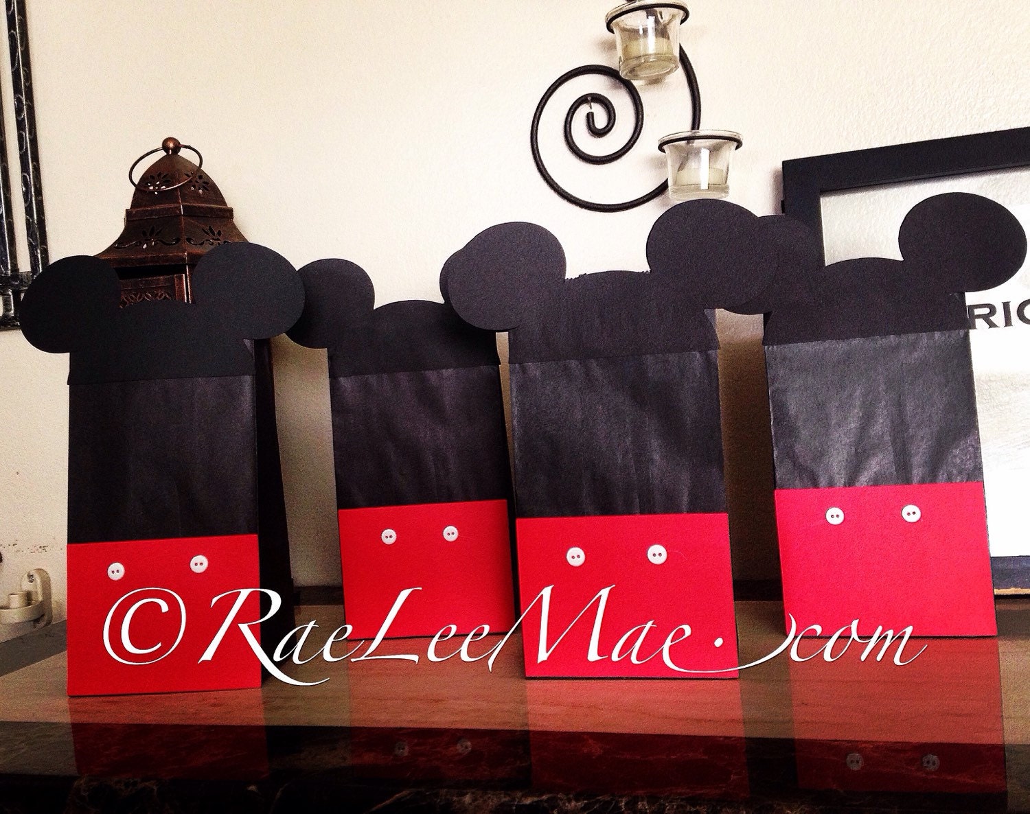 Mickey Mouse Inspired Favor Bags Goody Bags Loot Bags Etsy