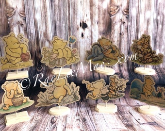 Classic Winnie The Pooh centerpieces/classic pooh/Tigger/Eeyore/piglet/classic winnie the pooh baby shower decorations/pooh 1st birthday