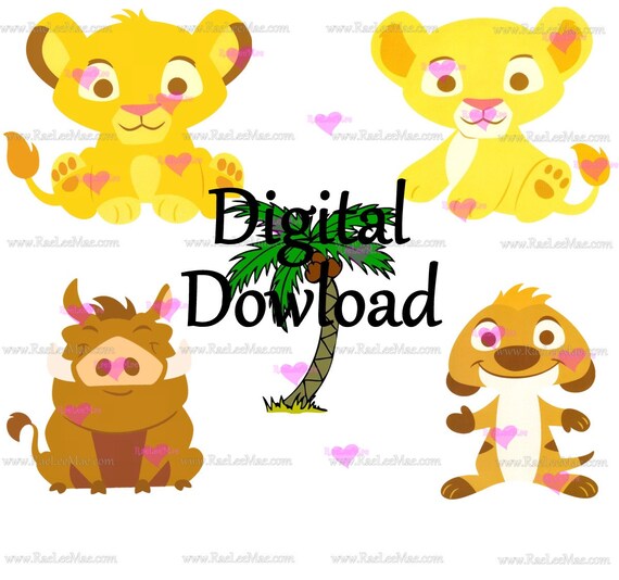 Personnages Digitale Du Roi Lion Bebe Bebe Bebe Simba Roi Nala Etsy