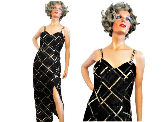 gold velvet gown