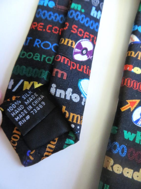 Silk Necktie Computer URL Internet Theme, Multico… - image 6