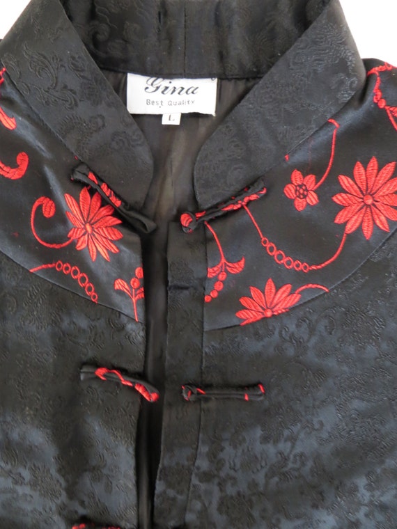 ASAYA2731 Red vintage jacquard brocade Chinese style vest