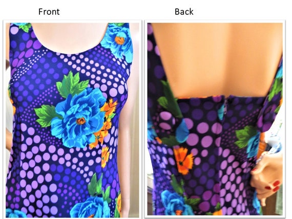 70s Dress and Jacket with Sequins Beads, Purple B… - image 3