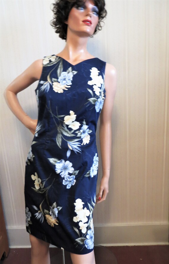 Hawaiian Sundress Caribbean Joe Sleeveless Sheath Chemise, Navy Blue Orchid Aloha Tropical Print, Size Small, Summer Dress - Etsy Hawaiian Sundress Caribbean Joe Sleeveless Sheath Chemise, Navy Blue Orchid Aloha Tropical Print, Size Small, Summer Dress - Etsy