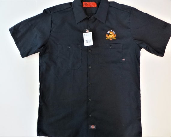 Beer Work Shirt NWT Deadstock Shock Top Belgian Beer Black Dickies