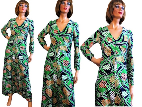 70s style maxi dress