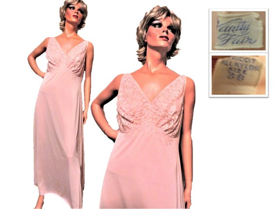 vanity fair long nylon nightgowns