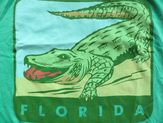 Deadstock Florida Alligator Graphic T-Shirt: Soft Poly Cotton Blend