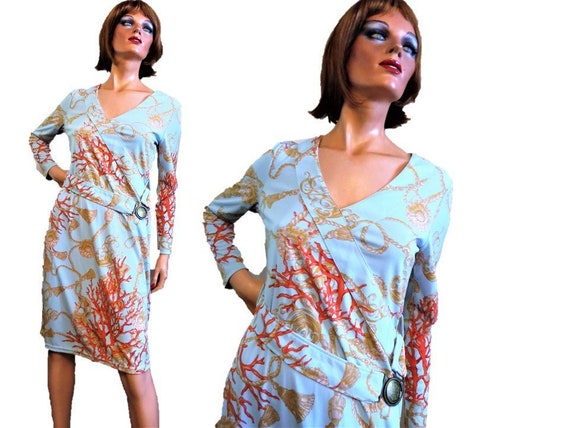 Blue coral dress hot sale