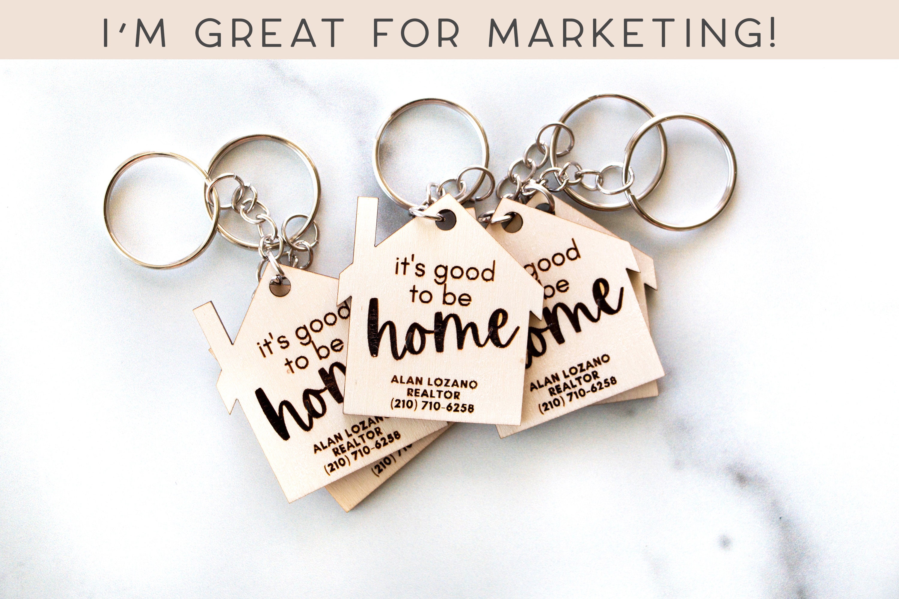 It's Good To Be Home Keychain (Real Estate Keychain, Realtors, Cl…