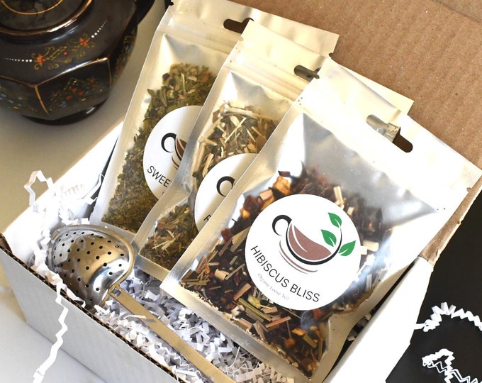 Loose Leaf Tea Sampler Collection | Handmade Gifts | Tea Variety Pack | Tea Sample Pack | Tea Sampler Pack | Tea Sample Set | Tea Gift