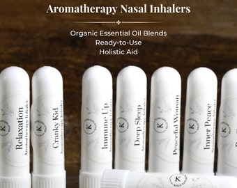 Aromatherapy Inhalers | Anxiety-Sleep-Headaches-Nausea-Mood-Trauma | Essential Oil Nasal Inhaler | Gift for Her | Self Care | Holistic Aid