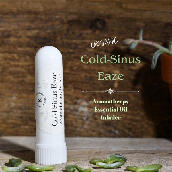 Essential Oil Inhaler | COLD-SINUS EAZE | Aromatherapy Inhaler | Nasal Inhaler | Unique Gift | Gift for Her | Gift for Him | Handmade Gift