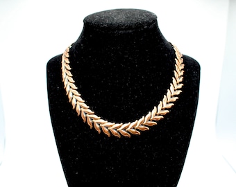 Vintage Renoir Copper Laurel Leaf Necklace | Choker Necklace | Mid Centry Copper Necklace | Unique Gift | Gift for Her