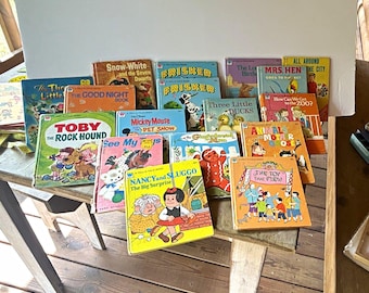 26 Vintage Childrens Books Lot 17 Intact 9 Craft Pieces Whitman Disney As Is