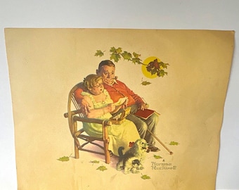 Vintage Norman Rockwell "Fondly Do We Remember" Art Print - Tender Memories