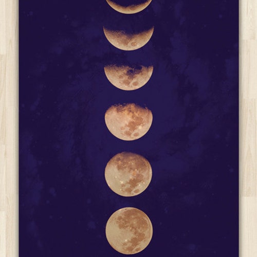 18x25 inches Moon Phases poster