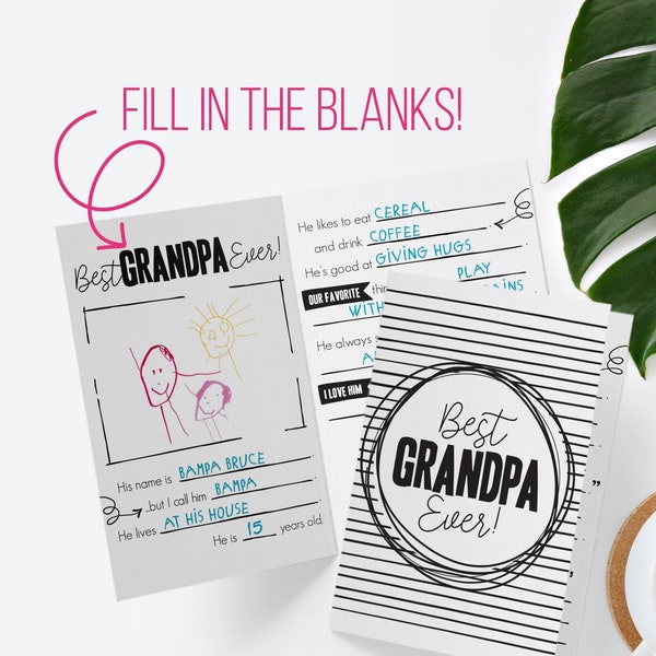 Grandpa Fill in the Blanks Etsy