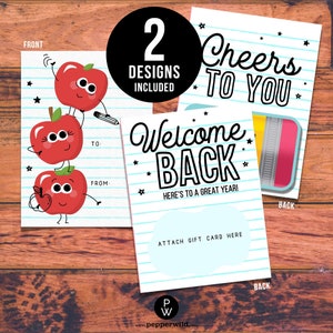 Back to School Teacher Coffee Gift Card Holder for Starbucks, Target // DIY Printable Thank You Giftcard for 1st Day of School, Welcome Back