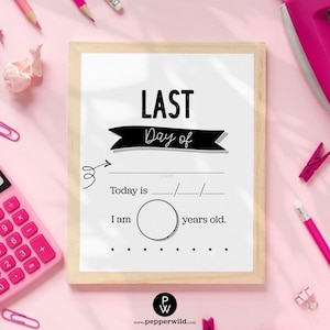Last Day of School Photo Keepsake // Fill In The Blank End of School Printable for PreK, Kindergarten, K-12, Any Grade // Instant Download