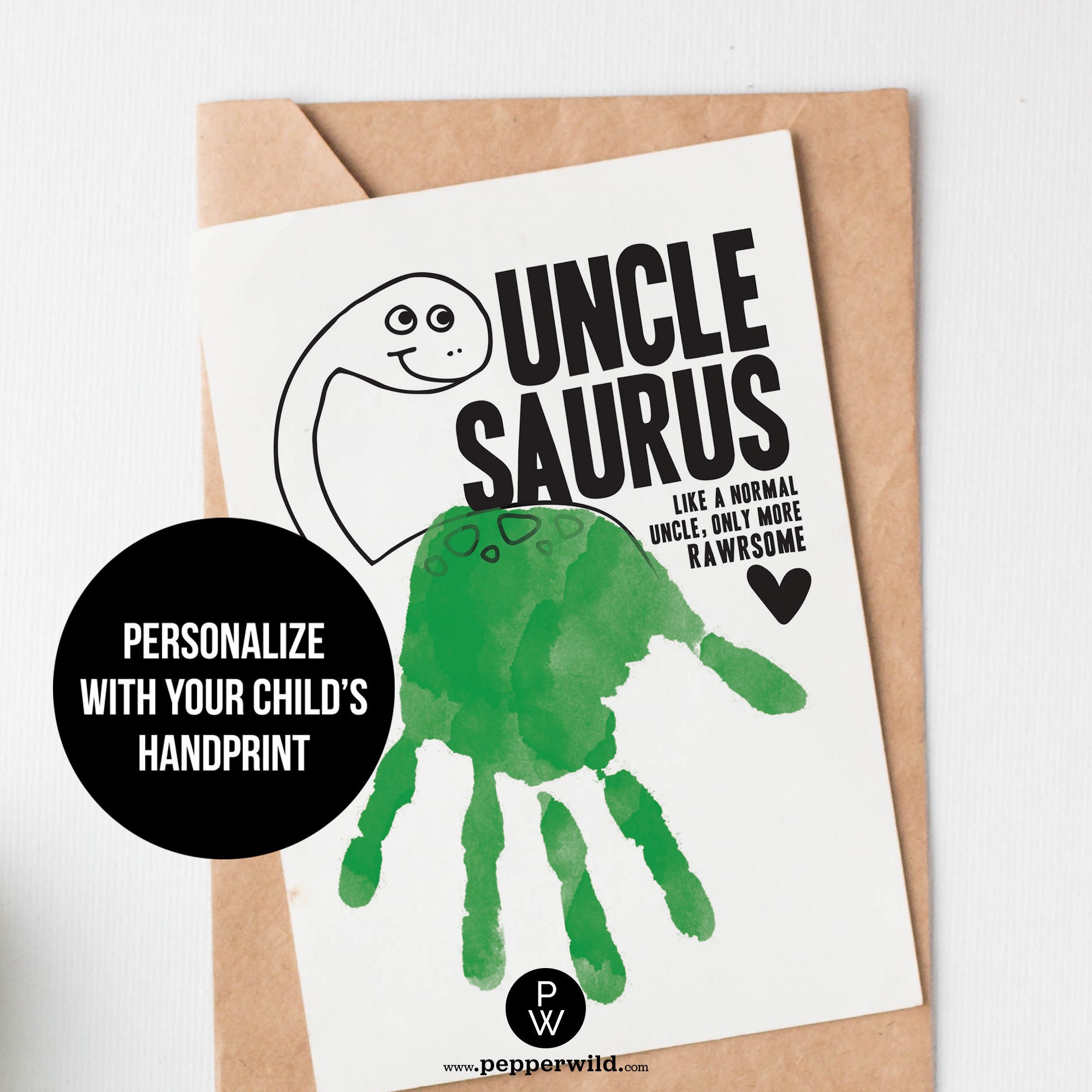 uncle s birthday dinosaur handprint card from kid nephew etsy canada