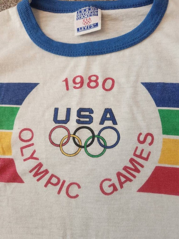 Vintage tshirt, 1980, olympic, LEVI, - image 2