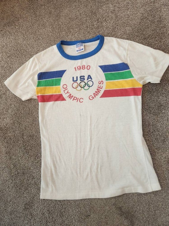 Vintage tshirt, 1980, olympic, LEVI, - image 1