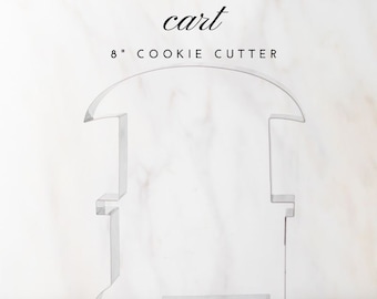 Flower Pastry Ice Cream Cart Cookie Cutter, Large 8"