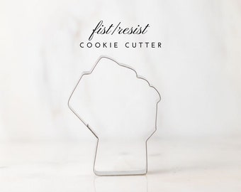 Fist, Resist, Cookie Cutter, BLM, Black Lives Matter, Protest, Donation, Custom Cookies, Sugar Cookie, Protest