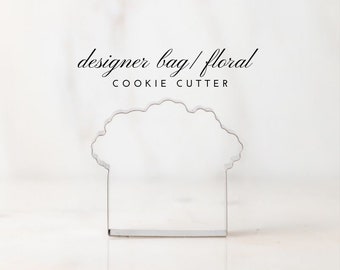 Designer Floral Bag Cookie Cutter - Custom Cookies - Sugar Cookies - Shopping bag