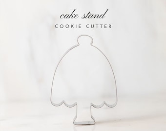 Cake Stand Cookie Cutter - French Pastry - Baking - Umbrella - Custom Cutters - Sugar Cookies