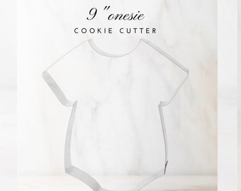 Large Onesie Cookie Cutter, 9”- Baby Shower - Gender Reveal - Sugar Cookies - Cream Tart - custom cookies