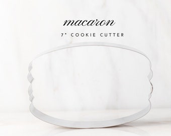 French Macaron Cookie Cutter , 7 inch