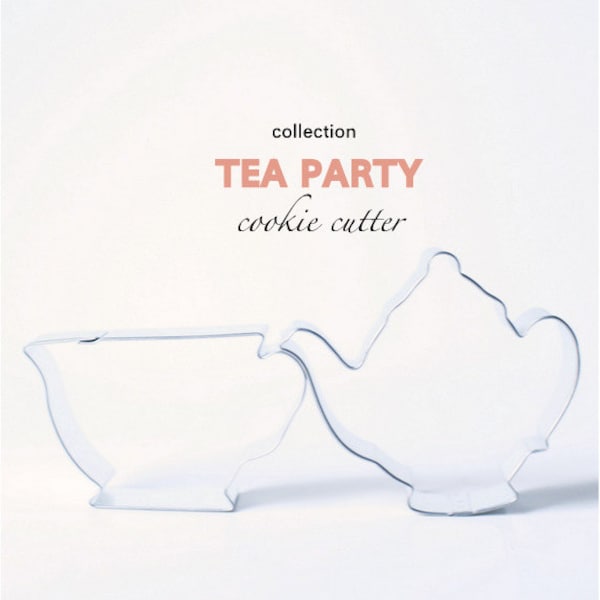 Tea Party Cookie Cutter Collection Set - 2 piece - Cookies - Custom - Parties