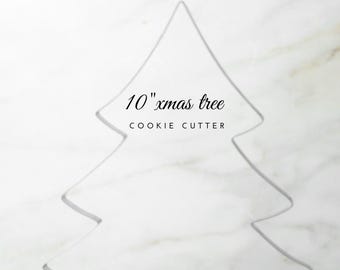 Large Christmas Tree Cookie Cutter - 10" Oversized Stainless Steel, Limited Edition Holiday Baking Tool
