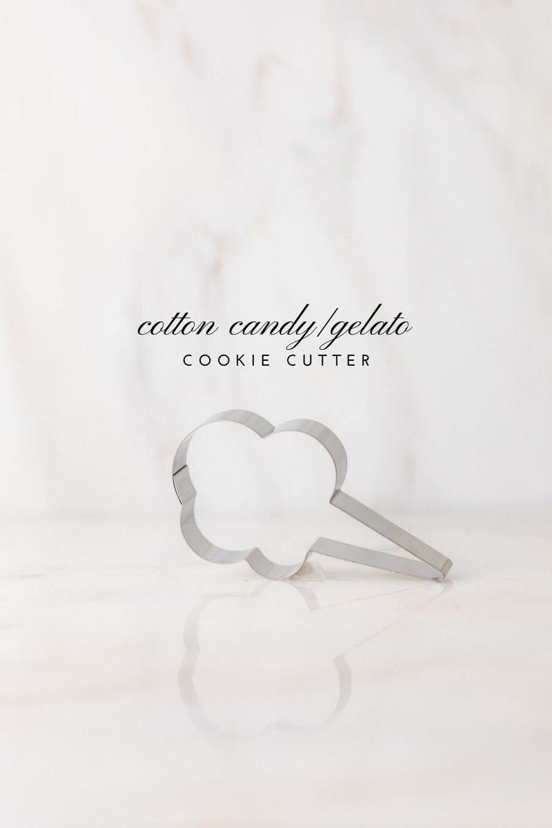 Cotton Candy / Gelato Ice Cream Cookie Cutter 4 inches image 1