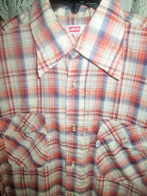 Vintage Levis 1970S Flannel Checkered Shirt Origin