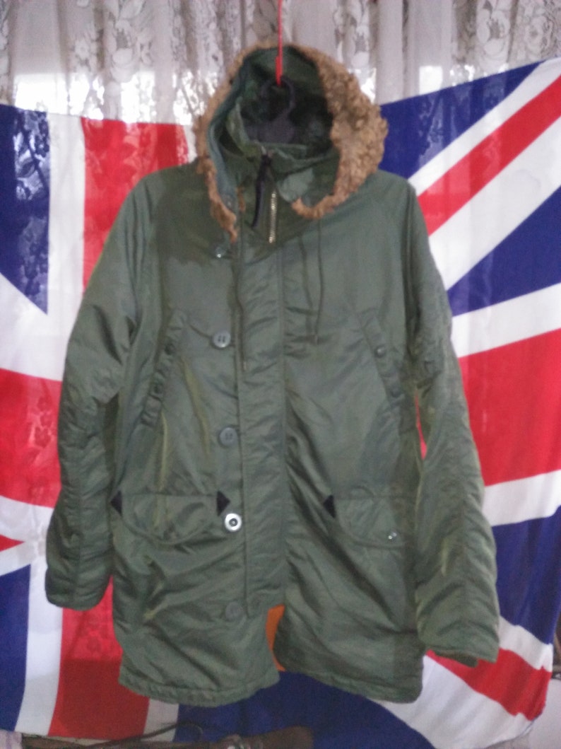 Vintage Schott NYC Parka Flight Army Jacket Original Rare