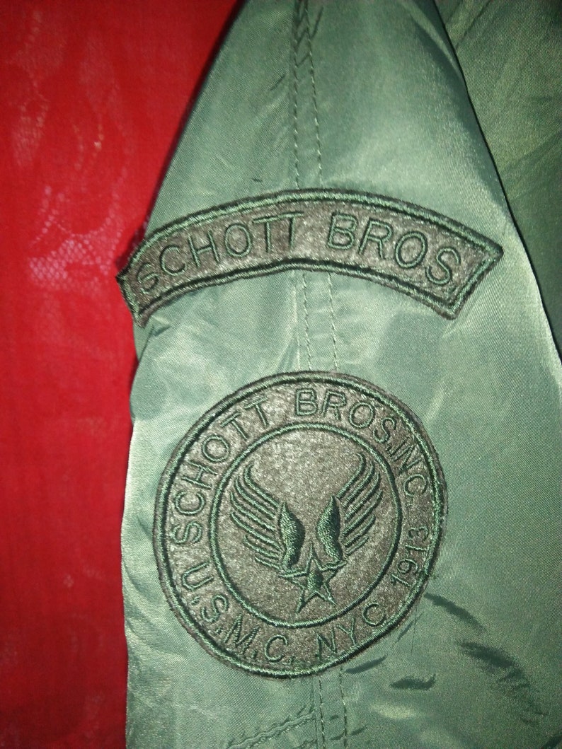 Vintage Schott NYC Parka Flight Army Jacket Original Rare
