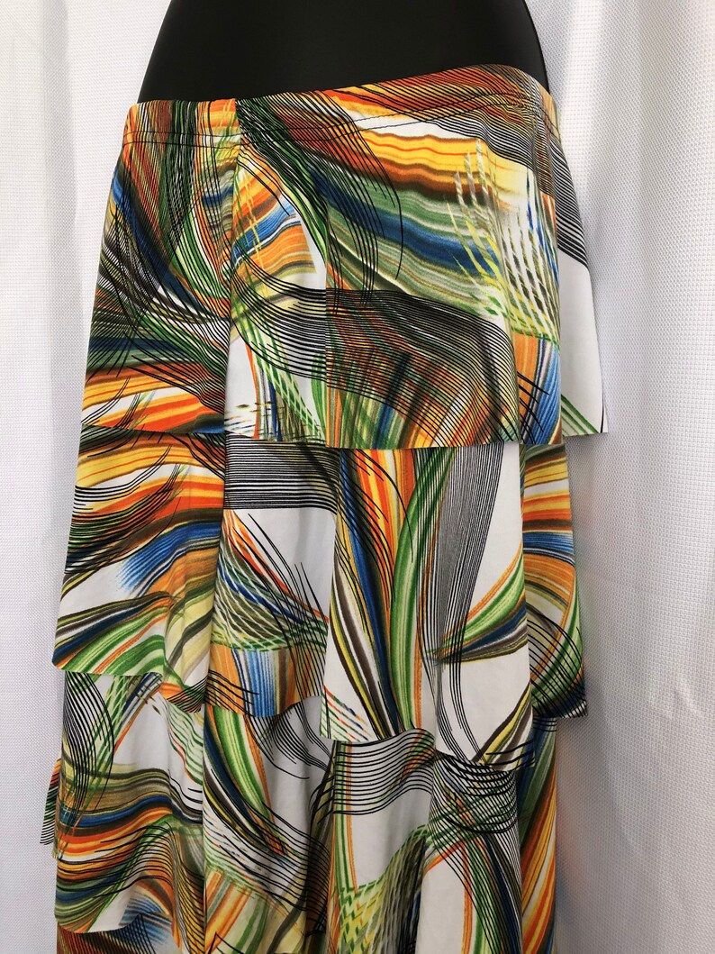 Retro 2000 Multi Colored Gypsy Skirt