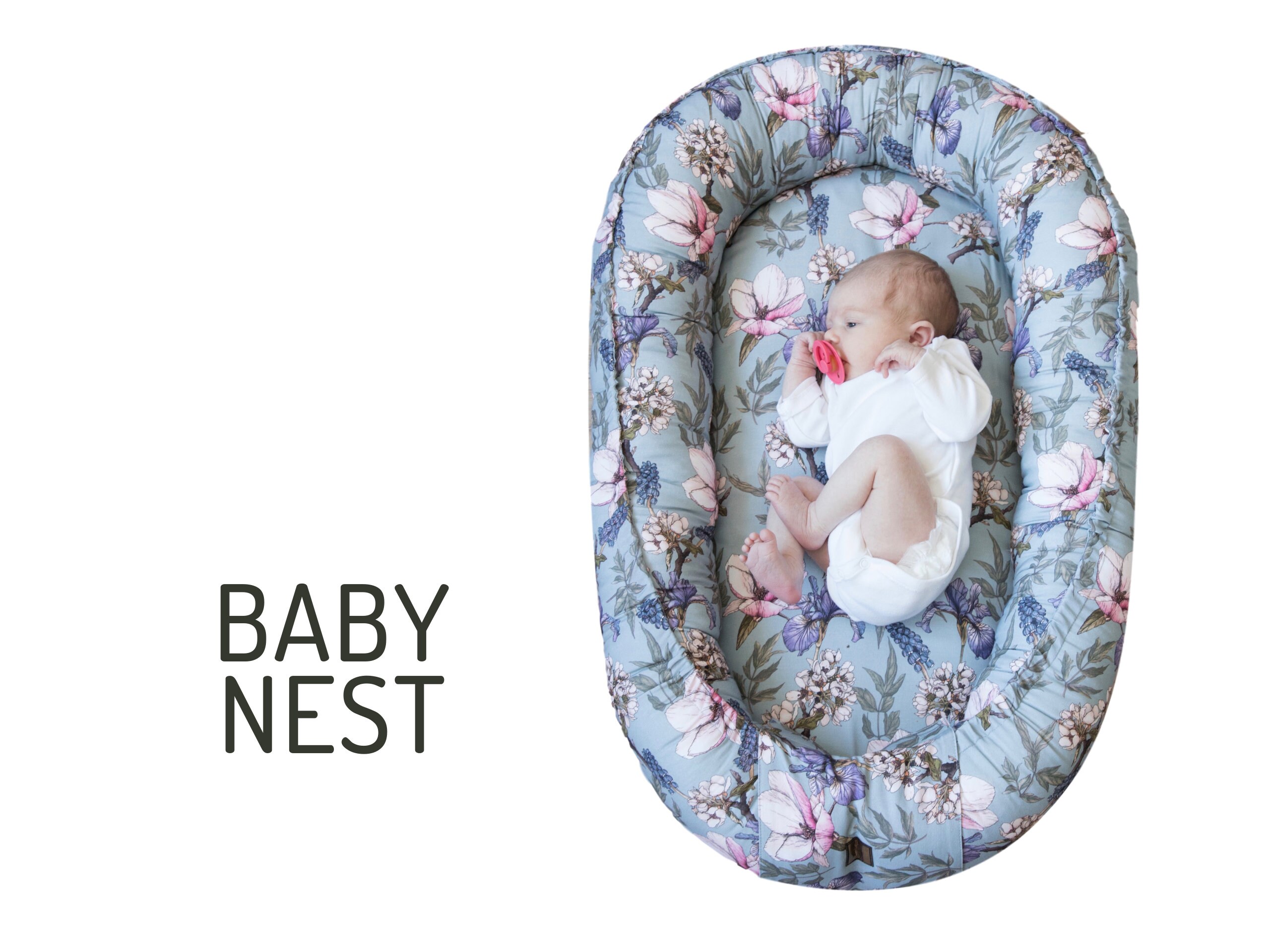 Baby Nest Baby Lounger Nid De Bebe Floral Etsy
