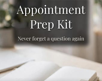 Chronic Illness Appointment Prep Kit, Symptom Tracker, Visit Notes Organizer (PDF)