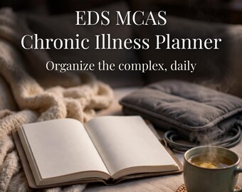 EDS MCAS Chronic Illness Planner, Symptom Tracker, Body Maps (Digital Download)