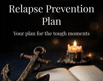 Trigger Relapse Prevention Plan Printable, Sobriety Safety Planner, Craving Tracker, Recovery Journal