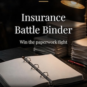 Insurance Binder Printable, Prior Auth Battle Tracker, Appeal Organizer (49 Pages) image 1
