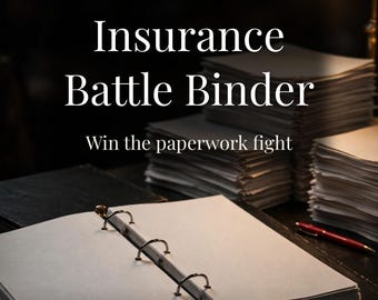 Insurance Binder Printable, Prior Auth Battle Tracker, Appeal Organizer (49 Pages)