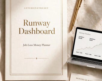 Job Loss Budget Spreadsheet, Emergency Fund Calculator, Runway Planner (Digital Download)