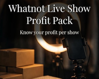 Whatnot Seller Profit Tracker Printable, Live-Show P&L Worksheet, Reseller Bookkeeping (PDF)