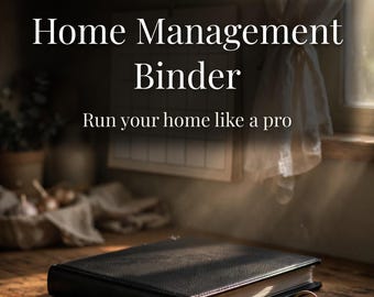 Printbare huishoudmap, budgetplanner voor huishouden, overzicht van rekeningen (digitale download)