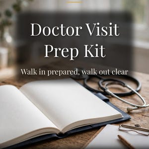 Doctor Visit Prep Printable, Medical Binder Organizer, Appointment Planner, Patient Health Tracker image 1